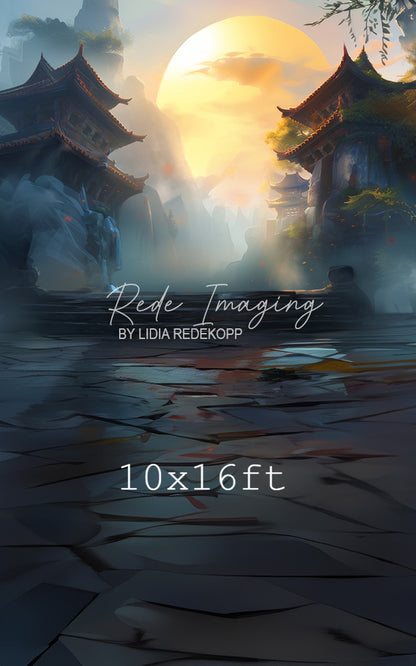 Toile de fond pour photographie de pailles et d'œufs de Pâques d'Avezano conçue par Polly Ro Design