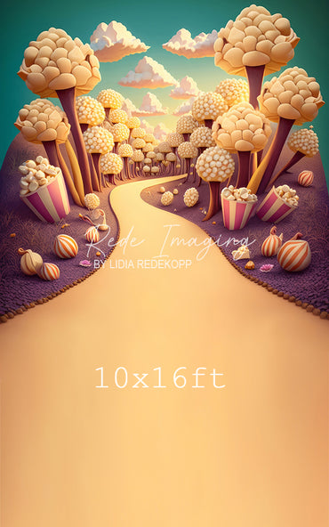 Avezano Popcorn Forest Whimsical Landscape Photography Backdrop Designed By Lidia Redekopp
