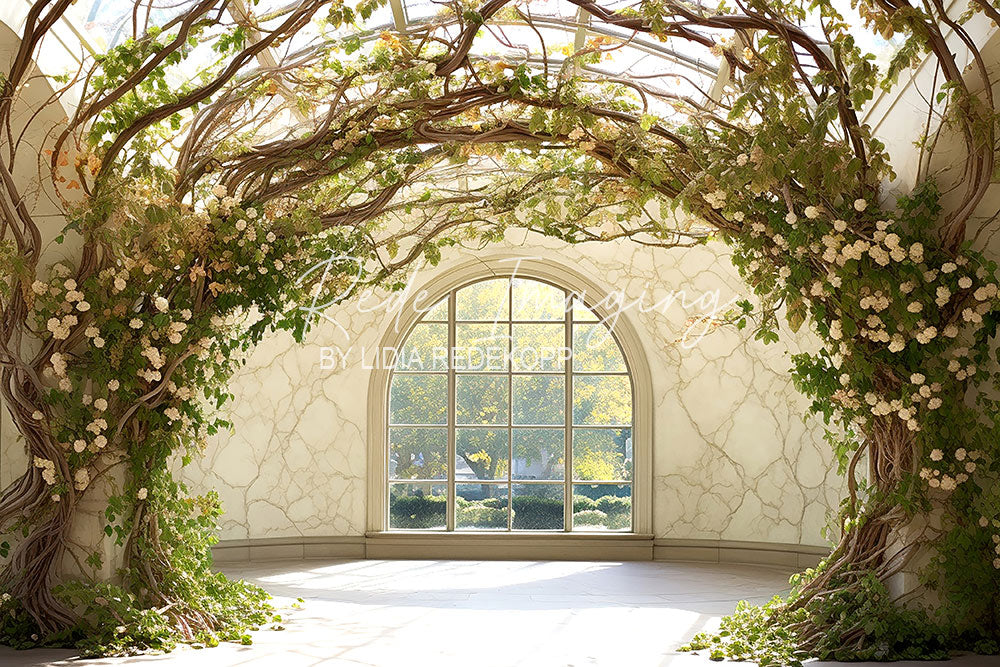 Avezano Vine Arch White Floral Marble Room Photography Backdrop Designed By Lidia Redekopp