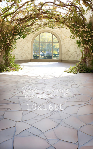 Avezano Vine Arch White Floral Marble Room Photography Backdrop Designed By Lidia Redekopp