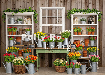 Toile de fond pour photographie de pailles et d'œufs de Pâques d'Avezano conçue par Polly Ro Design