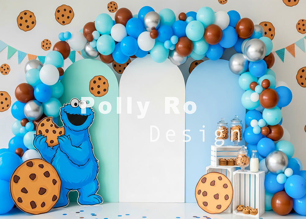 Toile de fond pour photographie de baiser de roses et de ballons de la Saint-Valentin d'Avezano conçue par Polly Ro Design