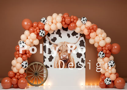 Toile de fond pour photographie de baiser de roses et de ballons de la Saint-Valentin d'Avezano conçue par Polly Ro Design