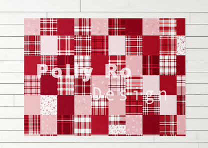 Toile de fond pour photographie de baiser de roses et de ballons de la Saint-Valentin d'Avezano conçue par Polly Ro Design
