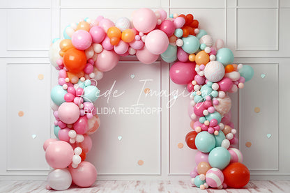 Avezano Pastel Balloon Arch Party Photography Backdrop Designed By Lidia Redekopp