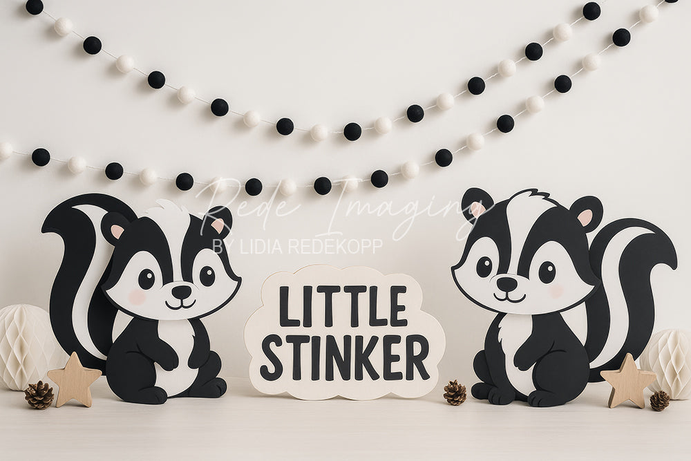 Avezano Cartoon Skunk Themed Photography Backdrop Designed By Lidia Redekopp