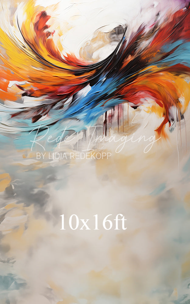 Avezano Abstract Color Swirl Painting Photography Backdrop Designed By Lidia Redekopp