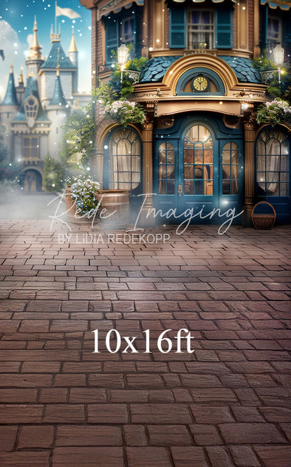 Avezano Fairy Tale Castle and Cottage Photography Backdrop Designed By Lidia Redekopp