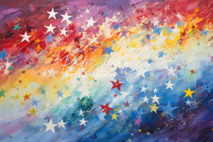 Avezano Rainbow Star Abstract Art Photography Backdrop Designed By Lidia Redekopp