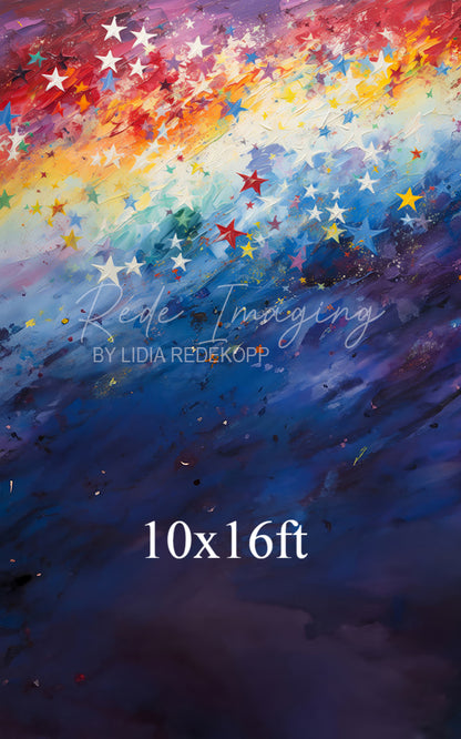 Avezano Rainbow Star Abstract Art Photography Backdrop Designed By Lidia Redekopp