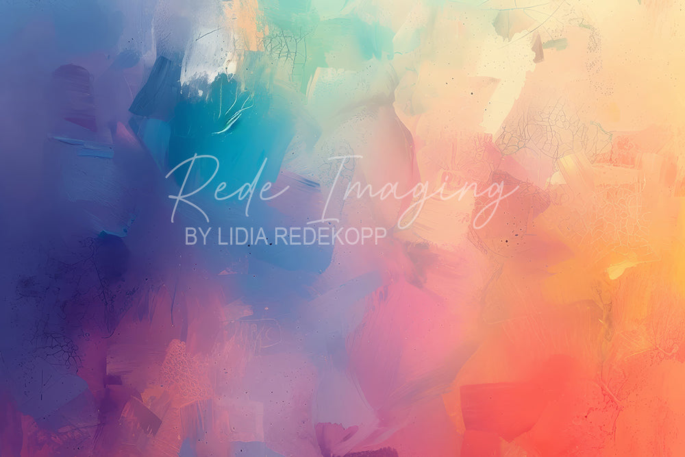 Avezano Pastel Color Gradient Abstract Painting Photography Backdrop Designed By Lidia Redekopp