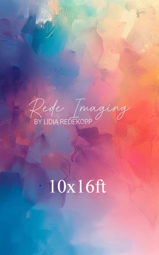 Avezano Pastel Color Gradient Abstract Painting Photography Backdrop Designed By Lidia Redekopp