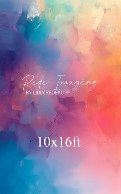 Avezano Pastel Color Gradient Abstract Painting Photography Backdrop Designed By Lidia Redekopp