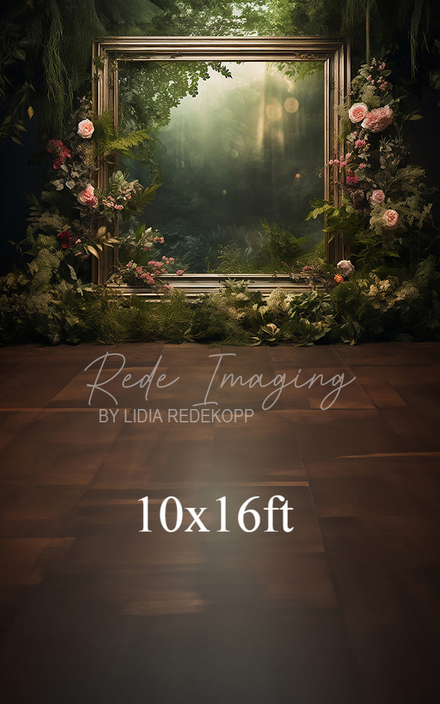 Avezano Floral Framed Misty Forest Photography Backdrop Designed By Lidia Redekopp