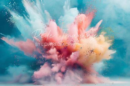 Avezano Pastel Color Powder Explosion Photography Backdrop Designed By Lidia Redekopp