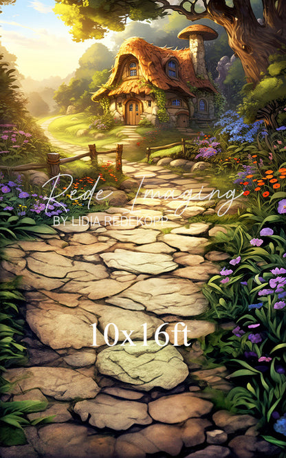 Avezano Fairy Tale Mushroom Cottage Garden Photography Backdrop Designed By Lidia Redekopp