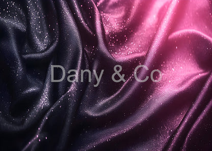 Avezano Glittery Black and Pink Satin Fabric Backdrop Designed By Danyelle Pinnington
