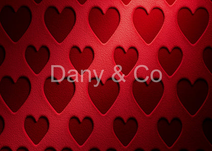 Avezano Red Textured Heart Pattern Backdrop Designed By Danyelle Pinnington