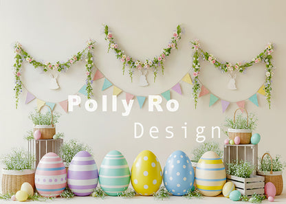 Toile de fond pour photographie de baiser de roses et de ballons de la Saint-Valentin d'Avezano conçue par Polly Ro Design