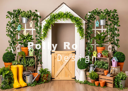 Avezano Greenery Cottage Gardening Photography Backdrop Designed By Polly Ro Design