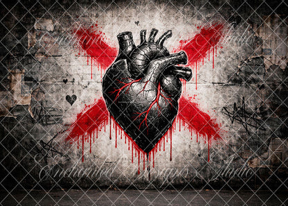 Avezano Dark Heart Graffiti Backdrop Designed By Enchanted Design Studio