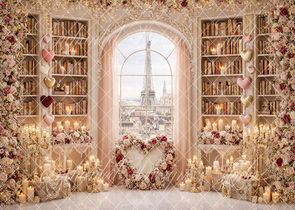 Avezano Eiffel Tower Floral Study Backdrop Designed By Enchanted Design Studio