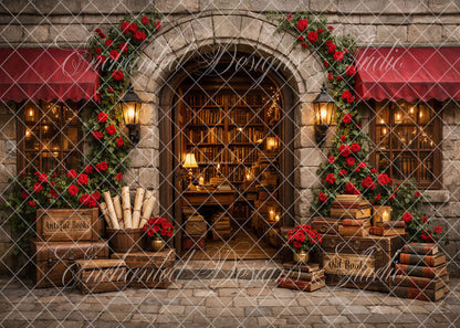 Avezano Vintage Stone Arch Study Backdrop Designed By Enchanted Design Studio