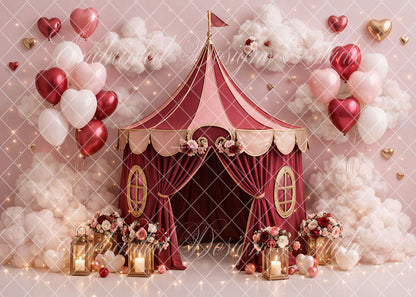 Avezano Burgundy Pink Gold Tent Floral Backdrop Designed By Enchanted Design Studio