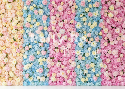 Toile de fond pour photographie de baiser de roses et de ballons de la Saint-Valentin d'Avezano conçue par Polly Ro Design