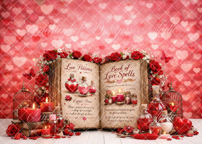 Avezano Love Potion Magic Book Photography Backdrop Designed By Enchanted Design Studio