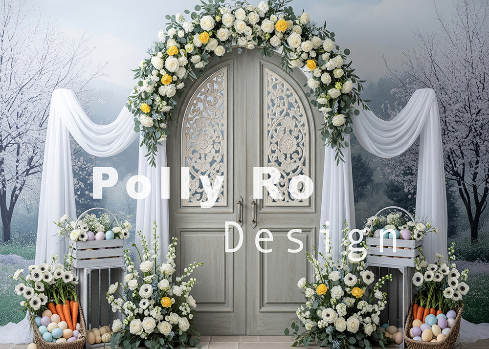 Toile de fond pour photographie de baiser de roses et de ballons de la Saint-Valentin d'Avezano conçue par Polly Ro Design