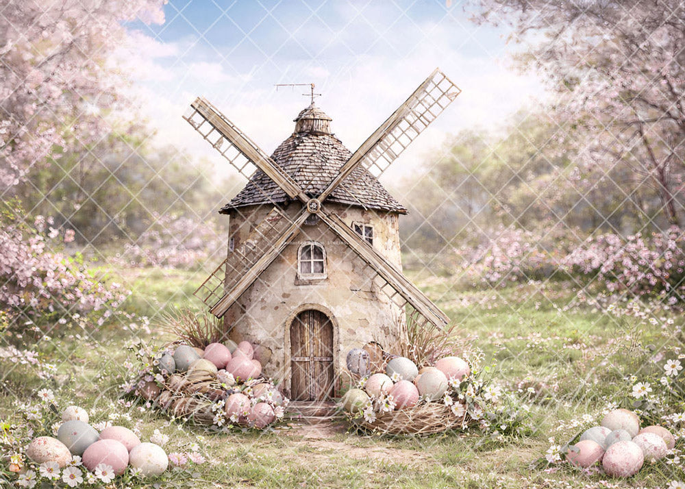 Avezano Easter Egg Windmill Backdrop Designed By Enchanted Design Studio