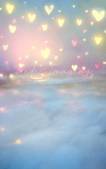 Avezano Soft Pink Heart Sky Photography Backdrop Designed By Lidia Redekopp