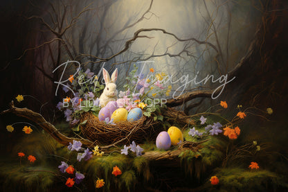 Avezano Easter Bunny Forest Meadow Photography Backdrop Designed By Lidia Redekopp