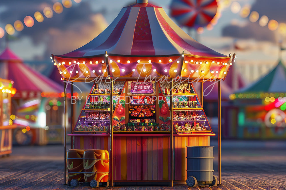 Avezano Carnival Colorful Lights Photography Backdrop Designed By Lidia Redekopp