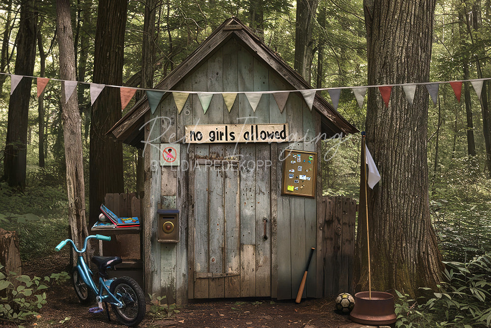 Avezano Forest Clubhouse Sign Photography Backdrop Designed By Lidia Redekopp