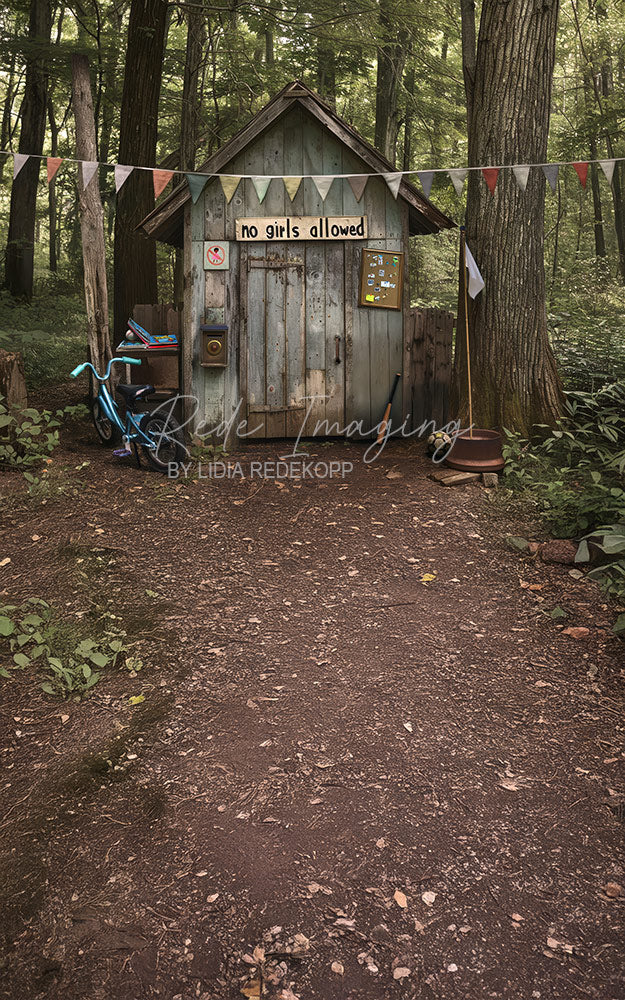 Avezano Forest Clubhouse Sign Photography Backdrop Designed By Lidia Redekopp
