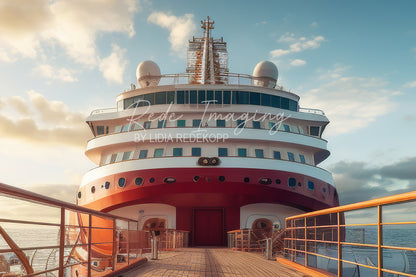 Avezano Ocean Cruise Ship Sunset Photography Backdrop Designed By Lidia Redekopp