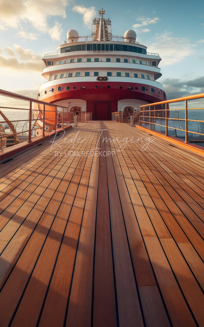 Avezano Ocean Cruise Ship Sunset Photography Backdrop Designed By Lidia Redekopp