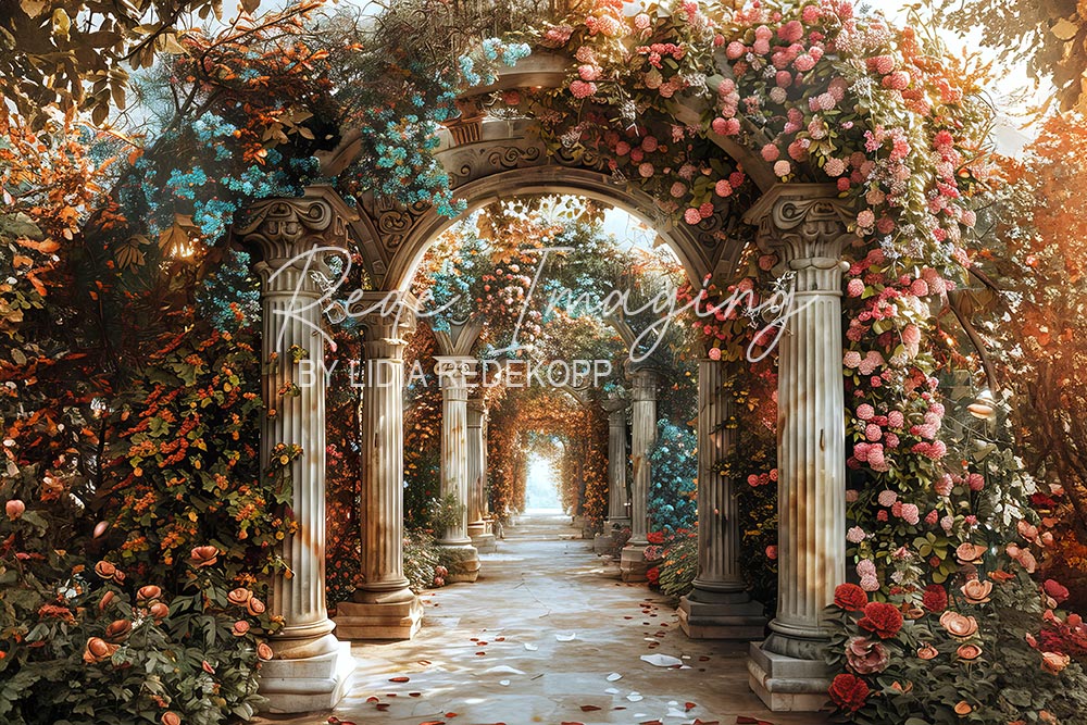 Avezano Rose Archway Garden Photography Backdrop Designed By Lidia Redekopp