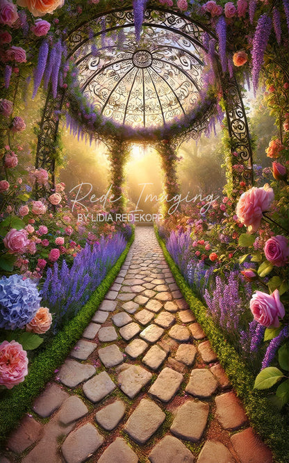 Avezano Purple Wisteria Garden Arch Photography Backdrop Designed By Lidia Redekopp