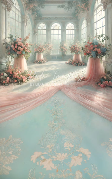 Avezano  Pastel Pink Rose Archway Photography Backdrop Designed By Lidia Redekopp