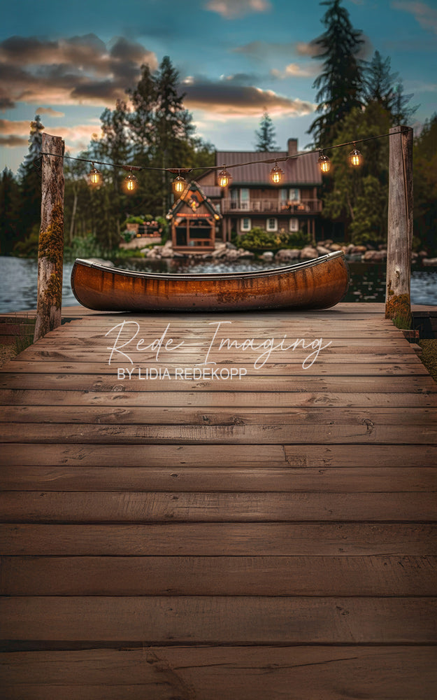 Avezano Autumn Woods Canoe Lake Photography Backdrop Designed By Lidia Redekopp