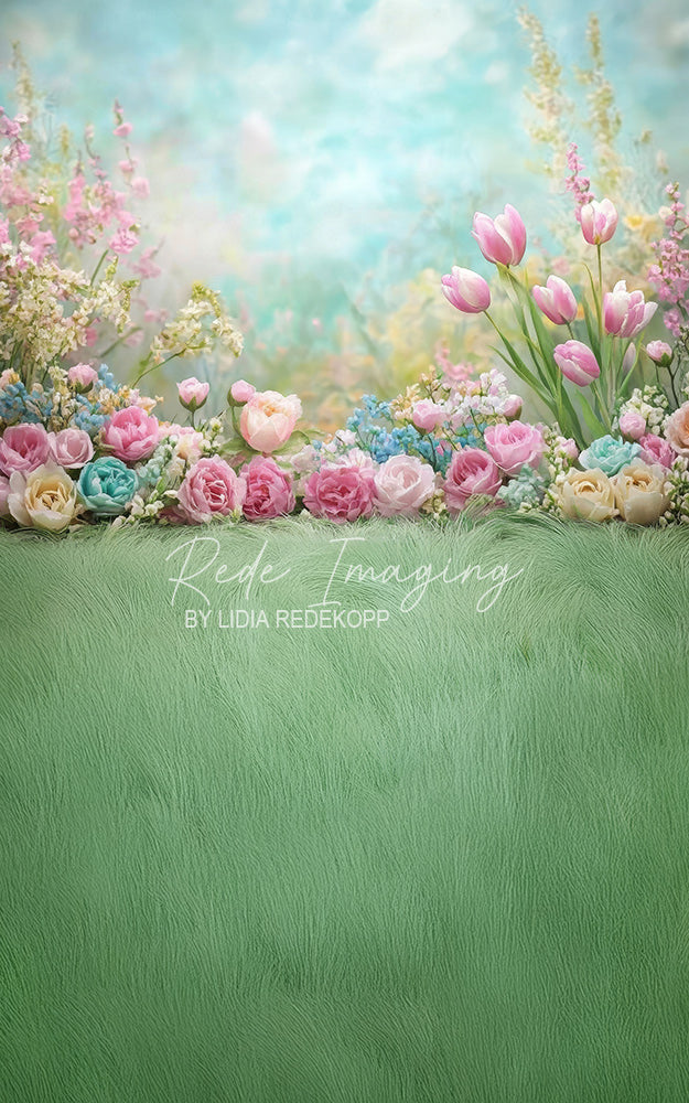 Avezano Pastel Tulip Meadow Photography Backdrop Designed By Lidia Redekopp