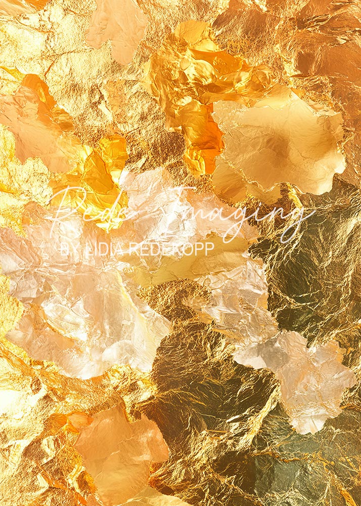 Avezano Gold Crumpled Foil Metallic Texture Photography Backdrop Designed By Lidia Redekopp