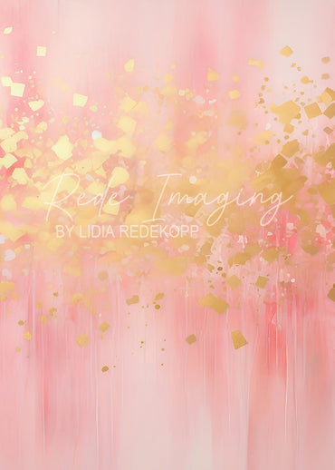 Avezano Pink Gold Confetti Gradient Abstract Photography Backdrop Designed By Lidia Redekopp