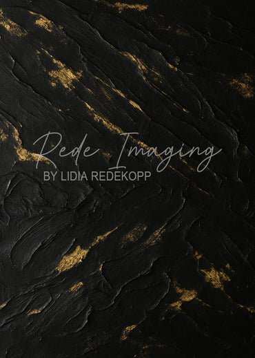 Avezano Black Gold Textured Brushstroke Abstract Photography Backdrop Designed By Lidia Redekopp