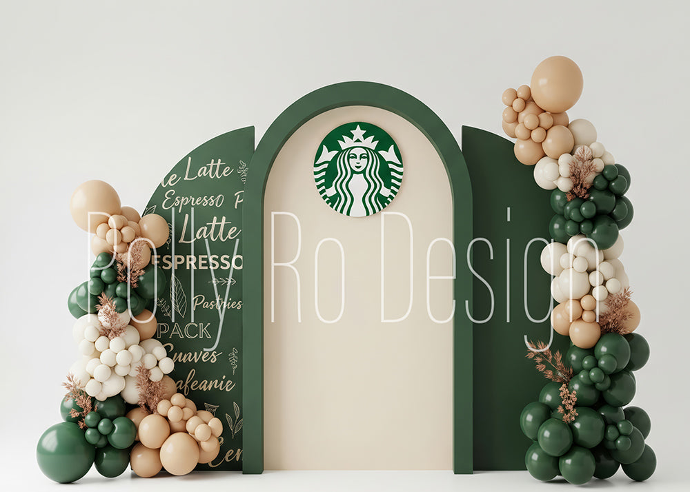 Toile de fond pour photographie de baiser de roses et de ballons de la Saint-Valentin d'Avezano conçue par Polly Ro Design