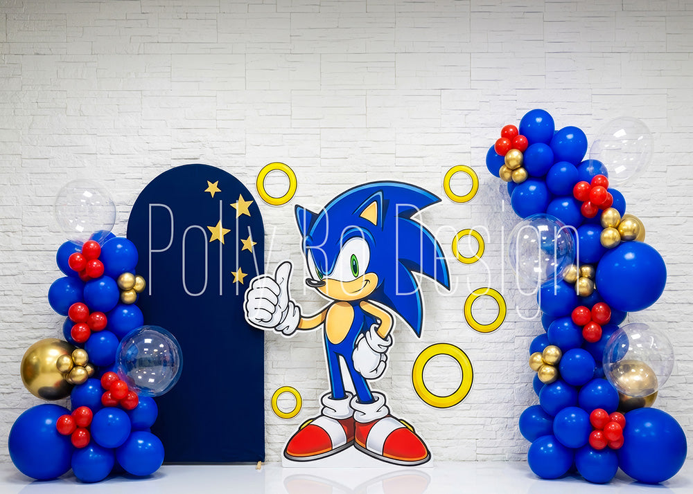 Toile de fond pour photographie de baiser de roses et de ballons de la Saint-Valentin d'Avezano conçue par Polly Ro Design