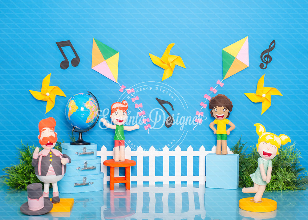 Avezano Kite Music Note Cartoon Character Photography Background By Encanto Designer